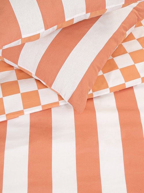 Capa de edredão estampada 'axadrezado' - Casal - Kiabi