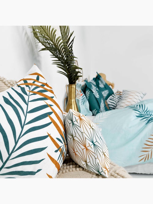 Capa de edredão Foliage mint "Happyfriday" - Kiabi Capa de edredão Foliage mint "Happyfriday" - Kiabi