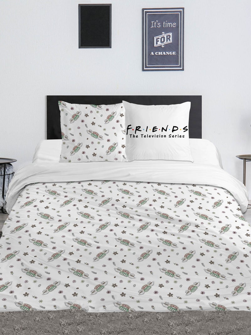 Capa de edredão 'Friends' 240x220 e 63x63 cm Branco - Kiabi
