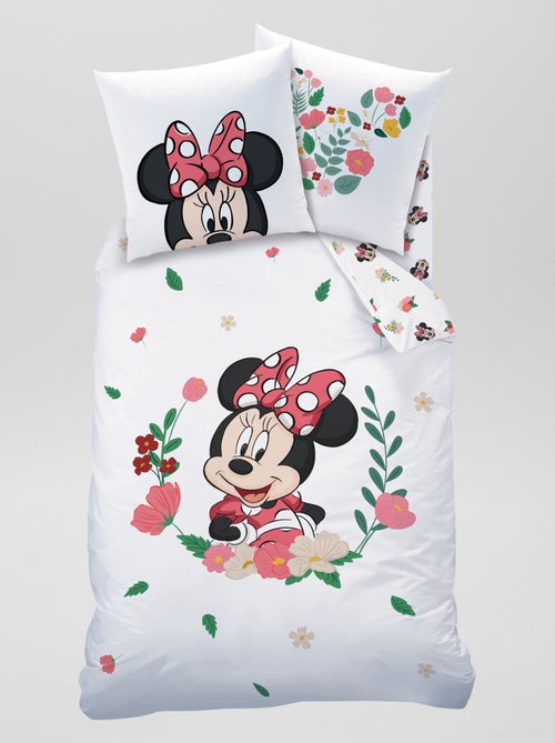Capa de edredão + fronha  - 'Minnie'  - Solteiro - Kiabi