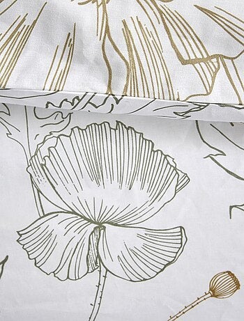 Capa de edredão + fronha com estampado florido - Casal