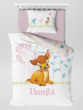 Capa de edredão + fronha de bebé 'Bambi' - Solteiro