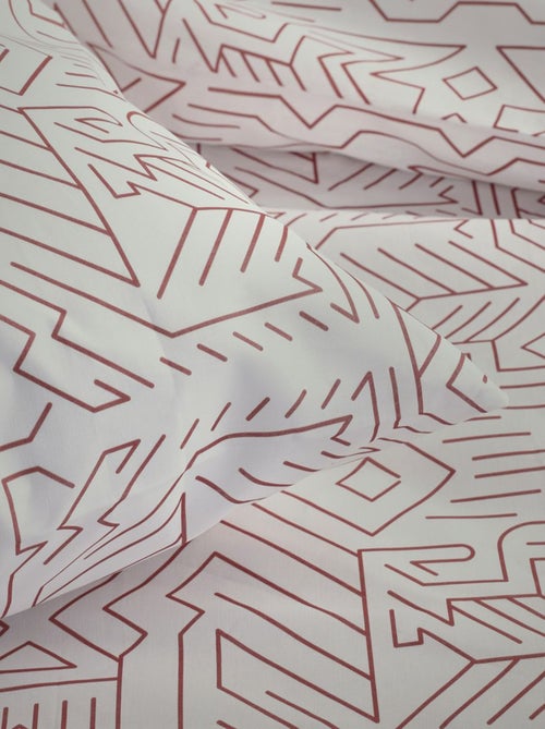 Capa de edredão + fronha de cama com estampado - Casal - Kiabi