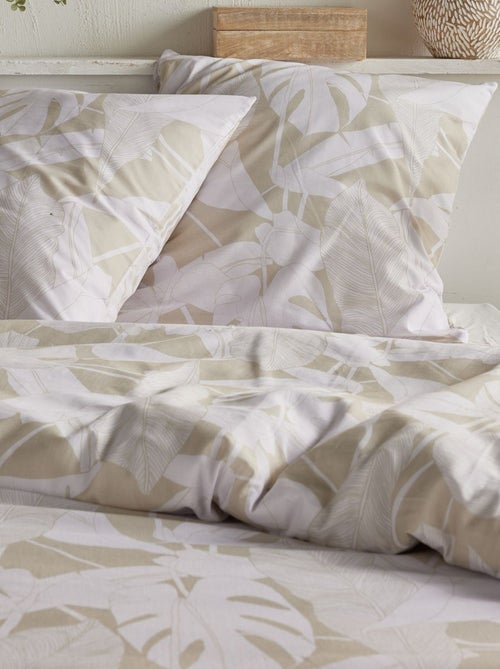 Capa de edredão + fronha de cama com estampado - Casal - Kiabi