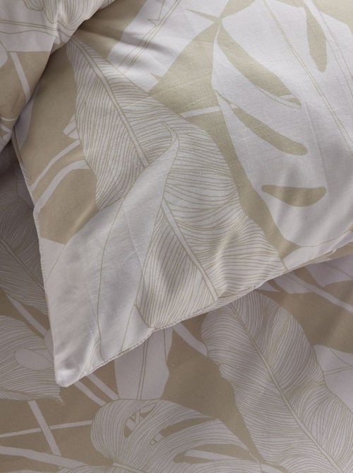 Capa de edredão + fronha de cama com estampado - Casal - Kiabi