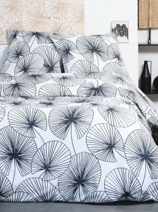 Capa de edredão + fronha de cama com estampado - Casal