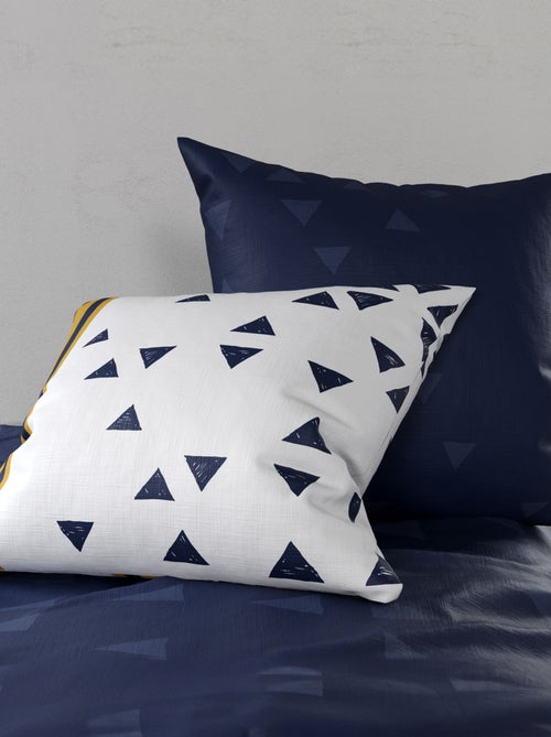 Capa de edredão + fronha de cama com estampado - Casal - Kiabi