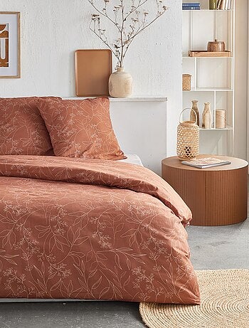 Capa de edredão + fronha de cama com estampado - Casal