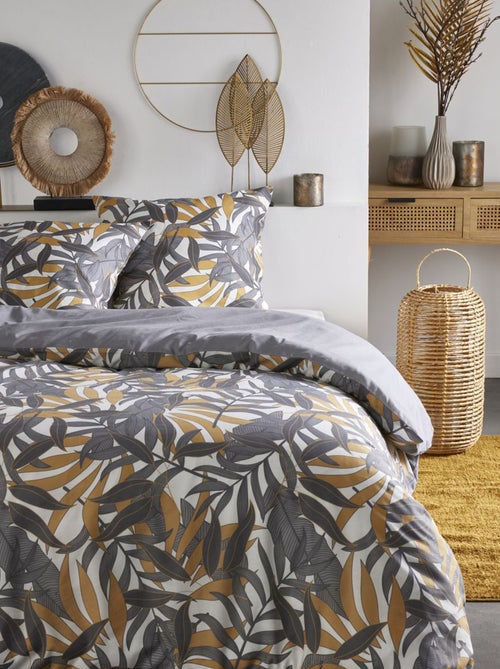 Capa de edredão + fronha de cama com estampado - Casal - Kiabi
