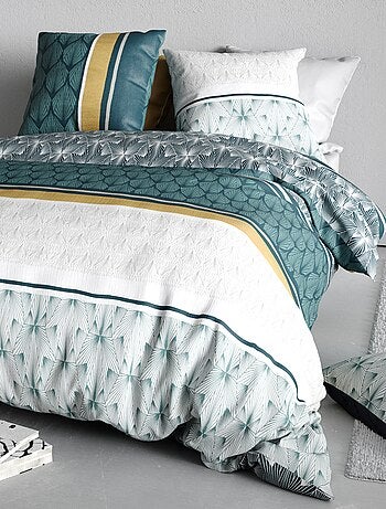 Capa de edredão + fronha de cama com estampado - Casal