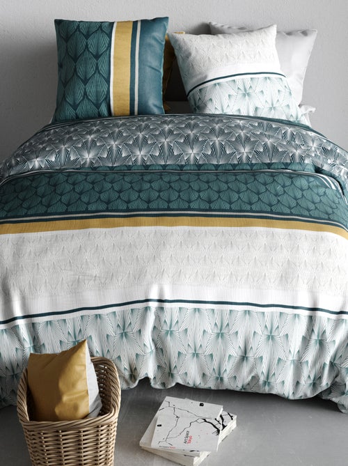Capa de edredão + fronha de cama com estampado - Casal - Kiabi Capa de edredão + fronha de cama com estampado - Casal - Kiabi