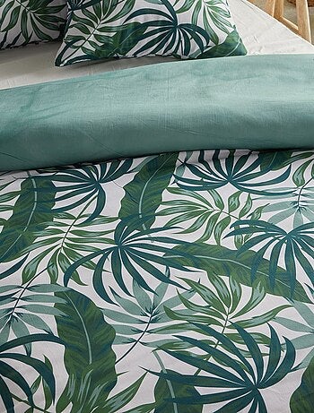 Capa de edredão + fronha de cama com estampado - Casal