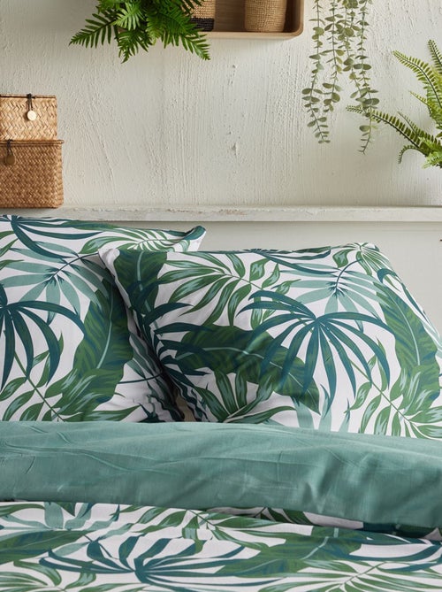 Capa de edredão + fronha de cama com estampado - Casal - Kiabi Capa de edredão + fronha de cama com estampado - Casal - Kiabi