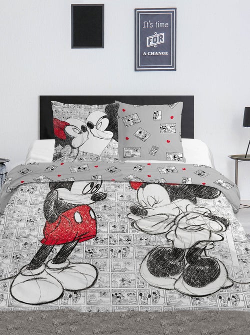 Capa de edredão + fronha de cama  com estampado 'Minnie' - Casal - Kiabi