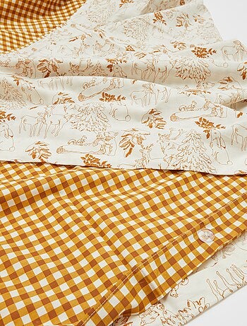 Capa de edredão + fronha de cama de casal (200x200 cm) - Kiabi Home
