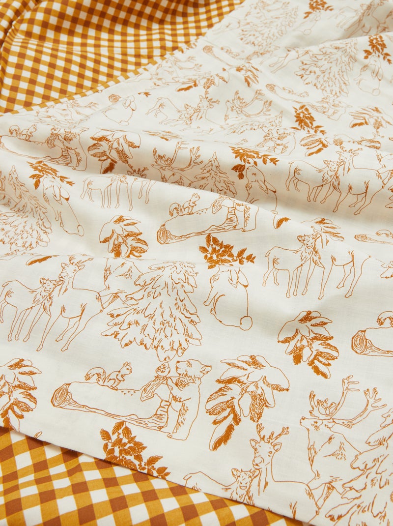 Capa de edredão + fronha de cama de casal (200x200 cm) - Kiabi Home VERDE - Kiabi