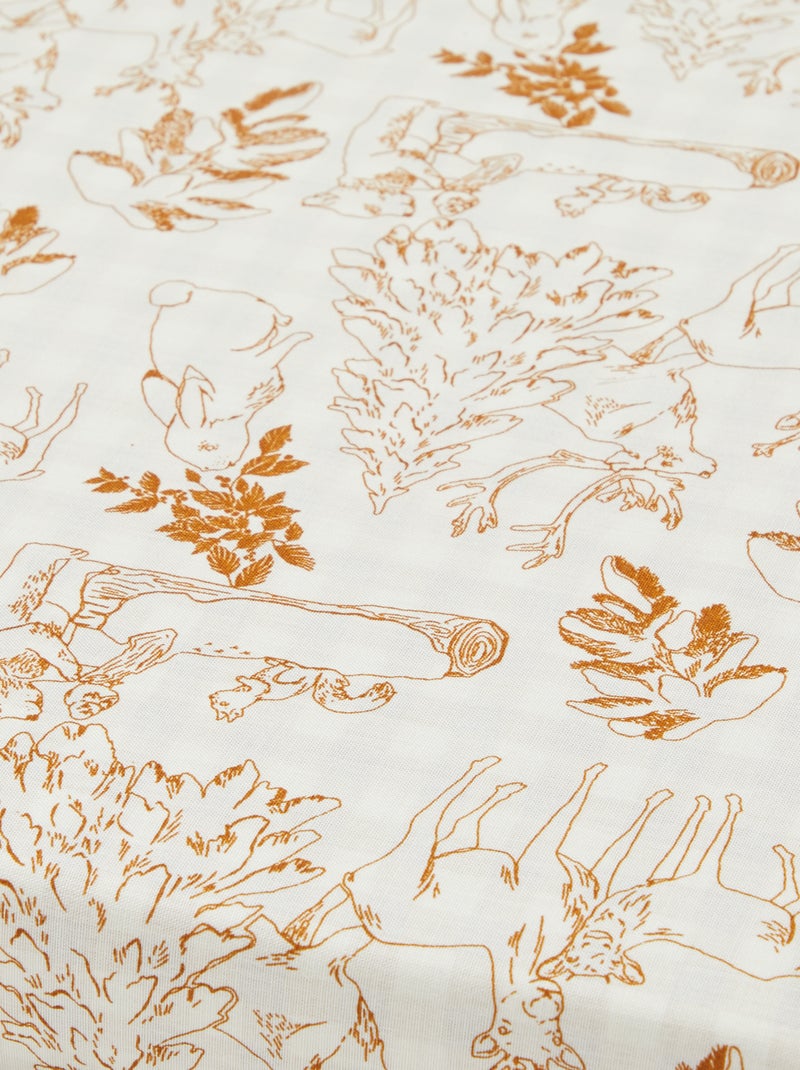 Capa de edredão + fronha de cama de casal (200x200 cm) - Kiabi Home VERDE - Kiabi