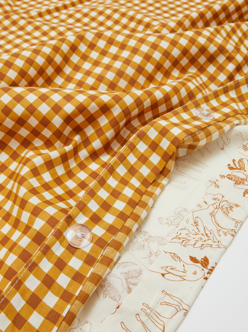 Capa de edredão + fronha de cama de casal (200x200 cm) - Kiabi Home VERDE - Kiabi