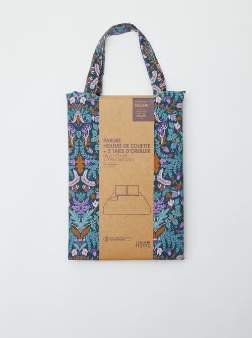 Capa de edredão + fronha de cama de casal (260 x 240 cm) de algodão - Kiabi Home - Kiabi