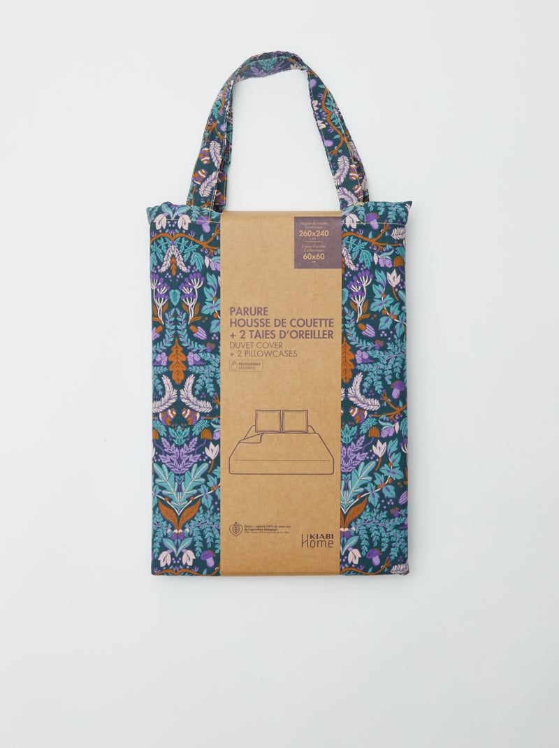 Capa de edredão + fronha de cama de casal (260 x 240 cm) de algodão - Kiabi Home AMARELO - Kiabi
