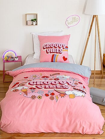 Capa de edredão + fronha de cama de solteiro 140 x 200 cm