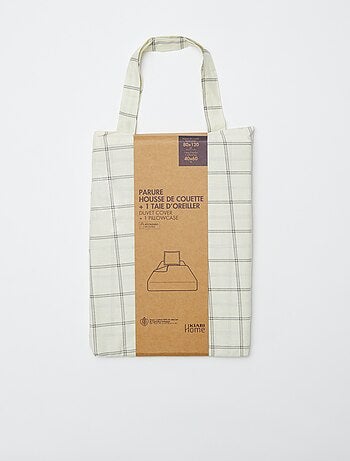 Capa de edredão + fronha de cama de solteiro (80x120cm) - Kiabi Home