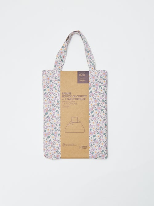 Capa de edredão + fronha de cama de solteiro (80x120cm) - Kiabi Home - Kiabi