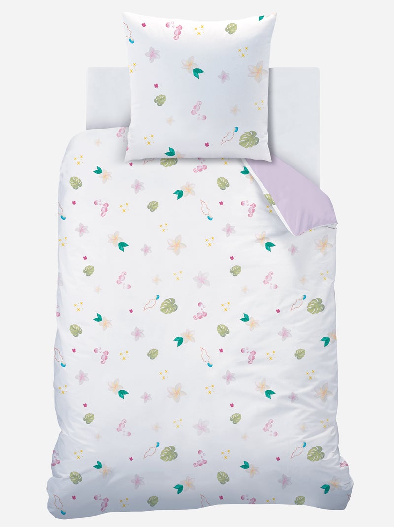 Capa de edredão + fronha de cama de solteiro 'Vaiana' VIOLETA - Kiabi