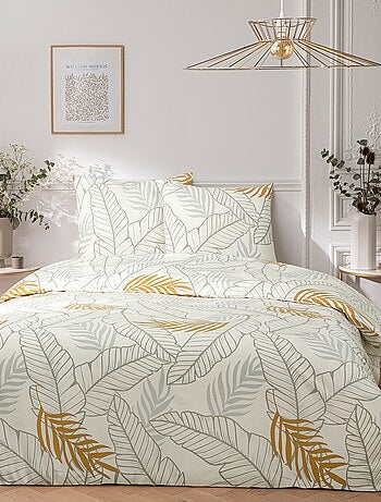 Capa de edredão + fronha de cama estampada - Casal