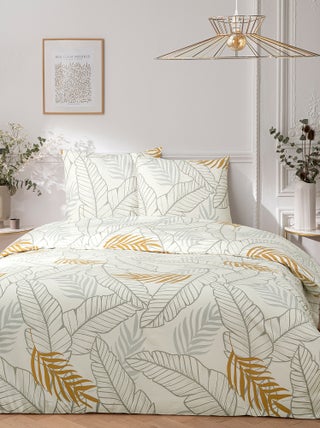 Capa de edredão + fronha de cama estampada - Casal