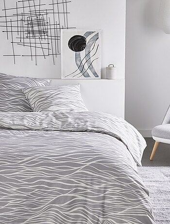 Capa de edredão + fronha de cama estampada - Casal