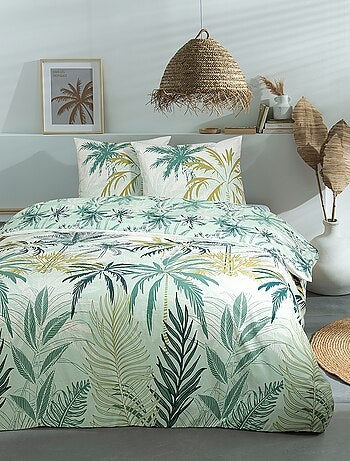 Capa de edredão + fronha de cama estampada - Casal
