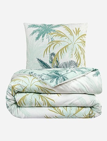Capa de edredão + fronha de cama estampada - Casal