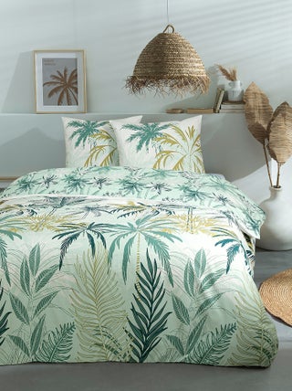Capa de edredão + fronha de cama estampada - Casal