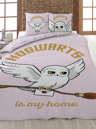 Capa de edredão + fronha de cama 'Harry Potter' - Solteiro