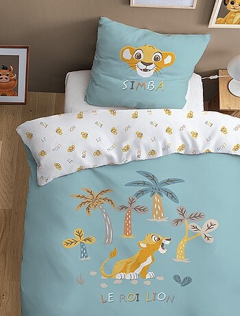 Capa de edredão + fronha de cama 'O Rei Leão' - Solteiro