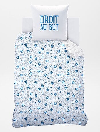 Capa de edredão + fronha de cama 'Olympique de Marseille' - Solteiro