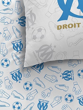 Capa de edredão + fronha de cama 'Olympique de Marseille' - Solteiro