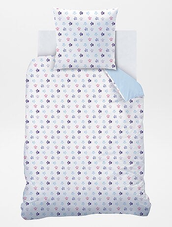 Capa de edredão + fronha de cama 'Patrulha Pata' - Solteiro