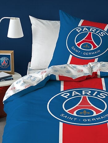 Capa de edredão + fronha de cama 'PSG' - Solteiro