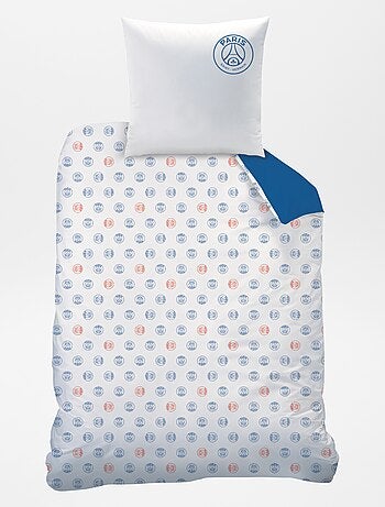 Capa de edredão + fronha de cama 'PSG' - Solteiro