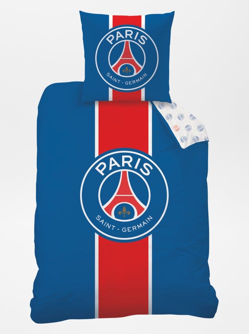 Capa de edredão + fronha de cama 'PSG' - Solteiro - Kiabi