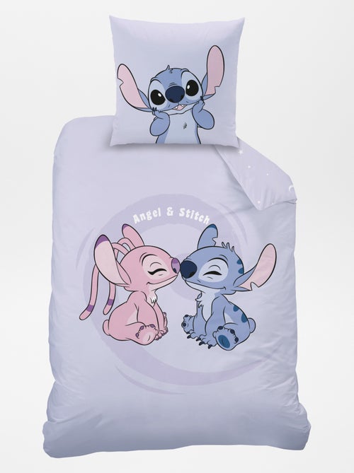 Capa de edredão + fronha de cama  'Stitch'  - Solteiro - Kiabi