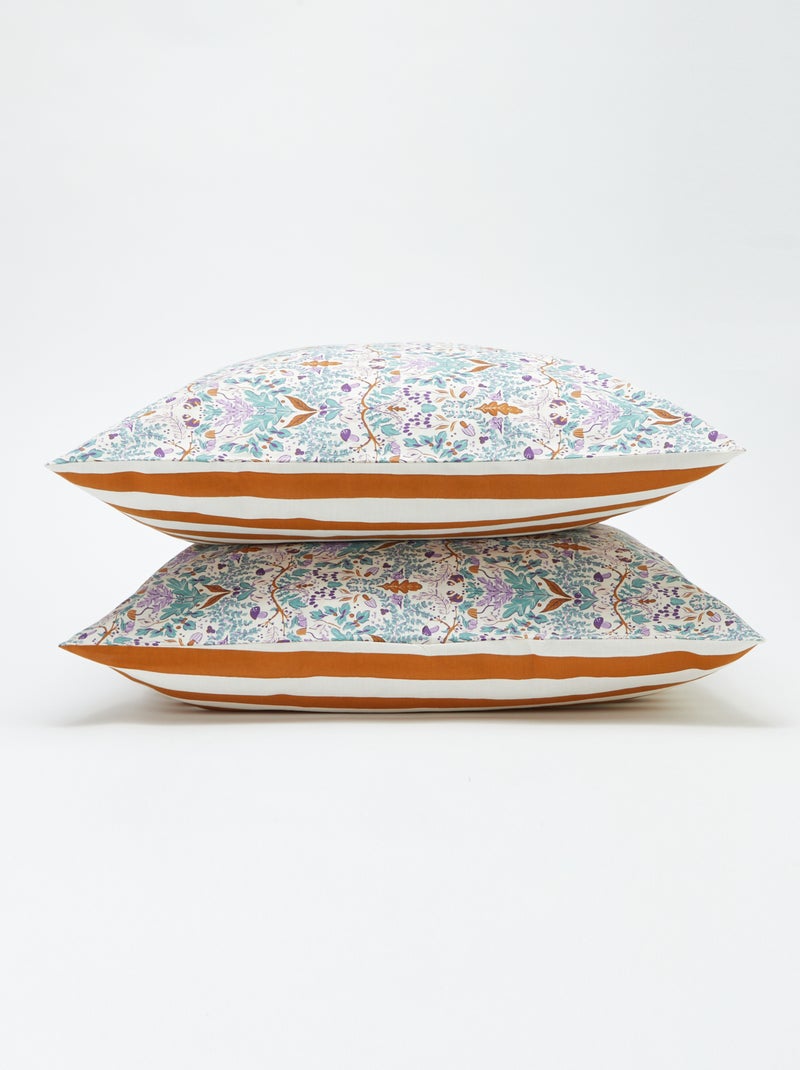 Capa de edredão + fronha de casal (200 x 200cm) em algodão - Kiabi Home CASTANHO - Kiabi