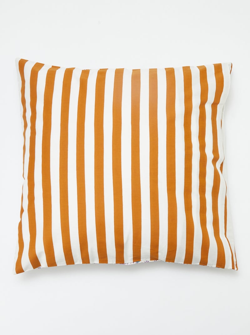 Capa de edredão + fronha de casal (200 x 200cm) em algodão - Kiabi Home CASTANHO - Kiabi