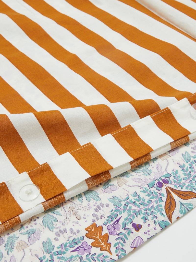 Capa de edredão + fronha de casal (200 x 200cm) em algodão - Kiabi Home CASTANHO - Kiabi