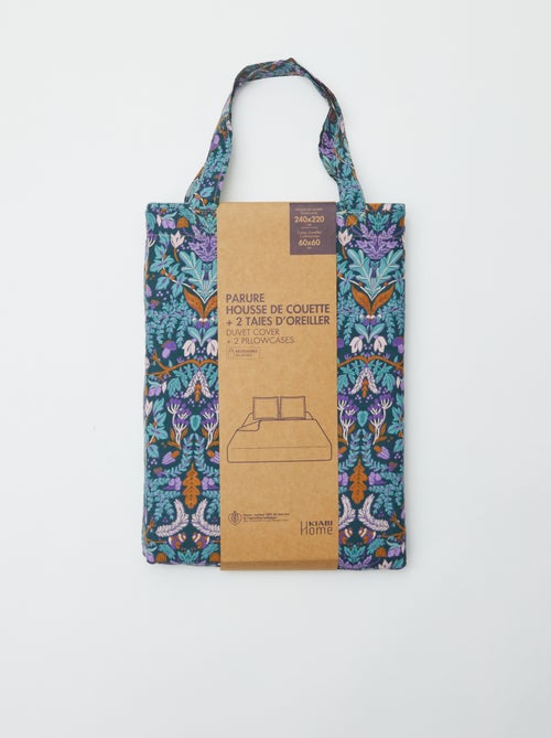 Capa de edredão + fronha de casal (240 x 220cm) em algodão - Kiabi Home - Kiabi