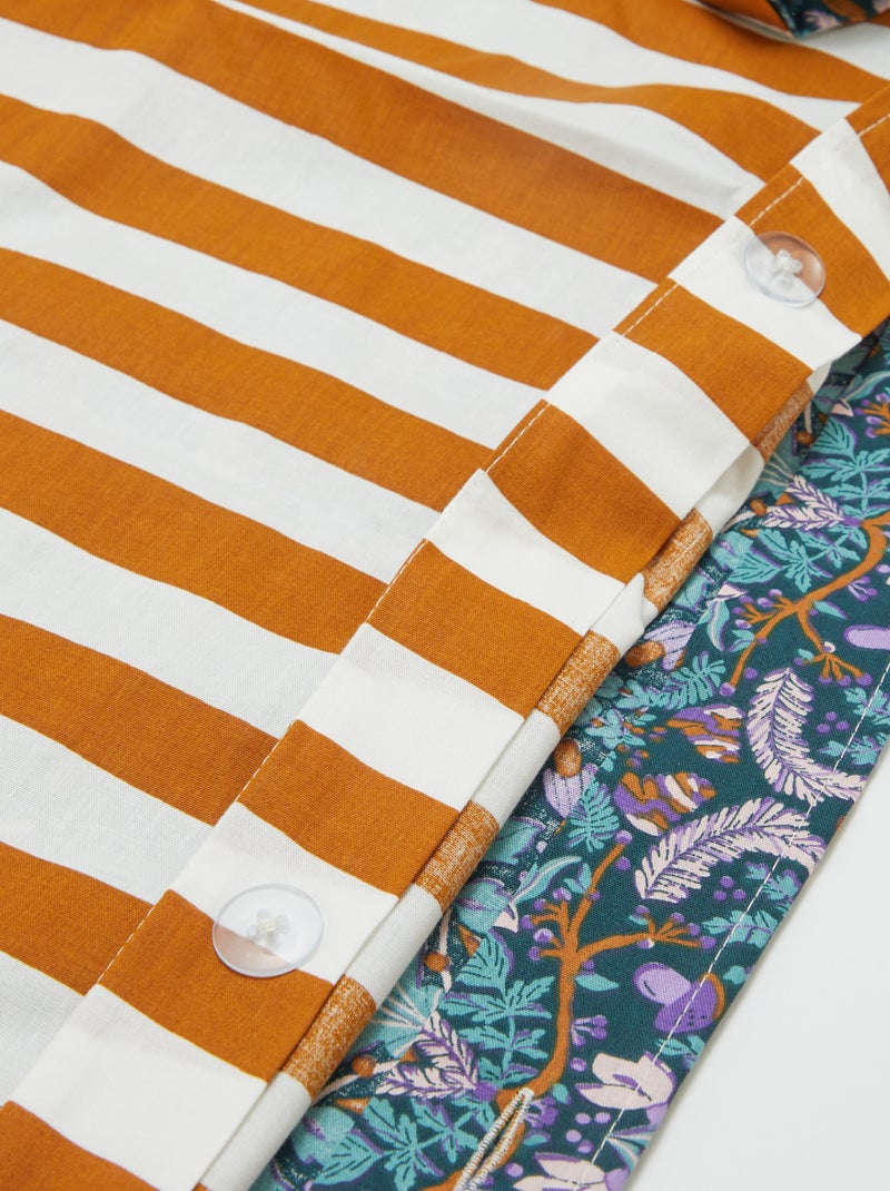 Capa de edredão + fronha de casal (240 x 220cm) em algodão - Kiabi Home AMARELO - Kiabi