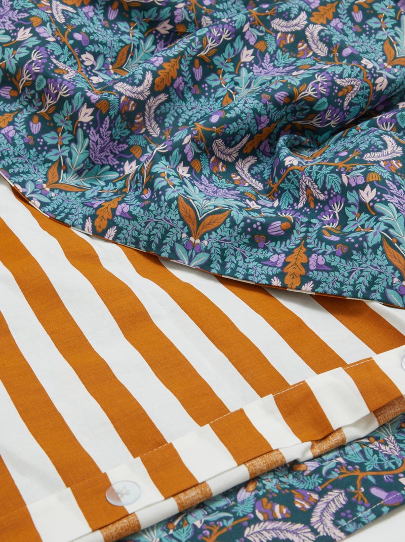 Capa de edredão + fronha de casal (240 x 220cm) em algodão - Kiabi Home AMARELO - Kiabi
