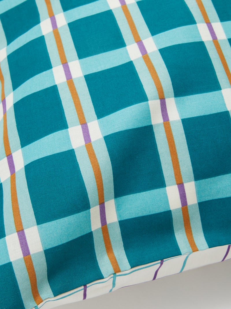 Capa de edredão + fronha de casal (240 x 220cm) em algodão - Kiabi Home VERDE - Kiabi